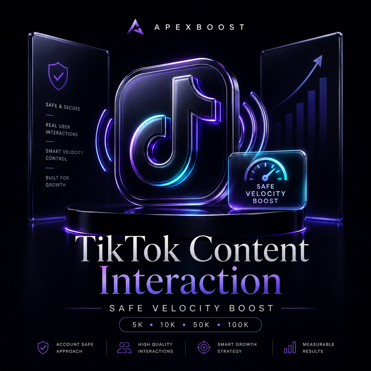 ApexBoost TikTok content interaction safe velocity premium cover